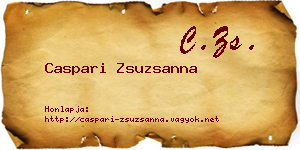 Caspari Zsuzsanna névjegykártya
